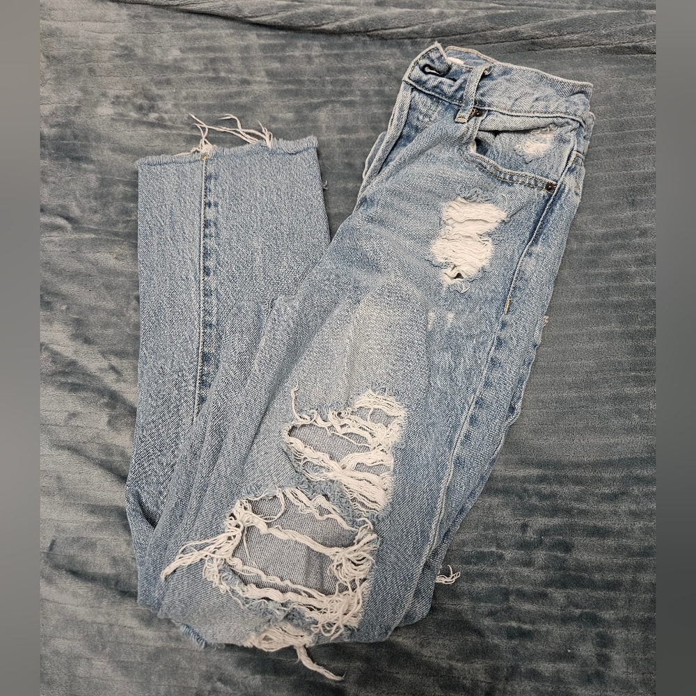 PacSun Light Blue Distressed Ankle Jeans